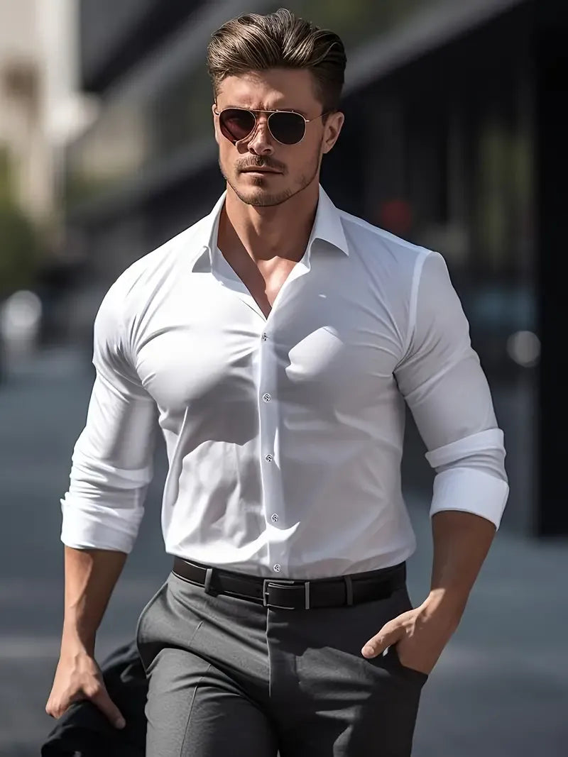Camisa manga larga - No se arruga y no se mancha