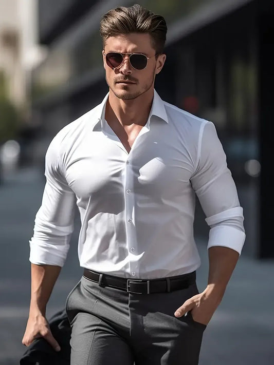 Camisa manga larga - No se arruga y no se mancha